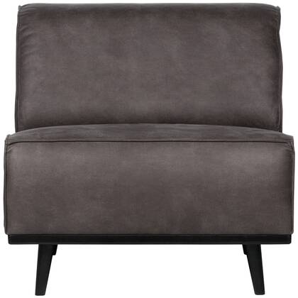 WOOOD Statement 1-Zits Element - Lederlook - Donkergrijs - 77x79x93 Antraciet