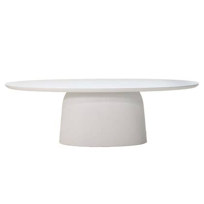 Giga Meubel - Tuintafel Ovaal - Wit Betonlook - 240x110x74cm - Myrna