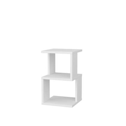 Giga Meubel - Nachtkastje Wit Hout - 29,6x30x49,4cm - Carter