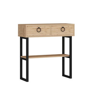 Giga Meubel - Sidetable Naturel Hout - 90x35,3x90cm - Valeri Bruin