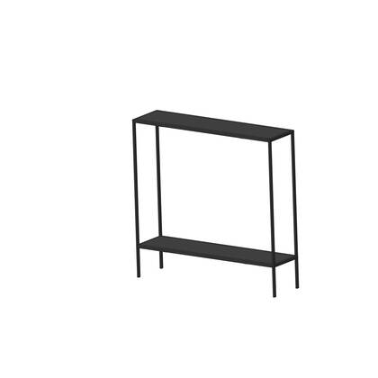 Giga Meubel - Sidetable Zwart Metaal - 83x21x78cm - Küba