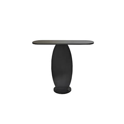 Giga Meubel - Sidetable Antraciet Hout - 100x30x81cm - Ellittica Grijs