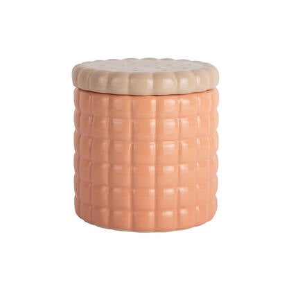 Present Time - Storage Jar Biscuit Box - Peach Orange Oranje