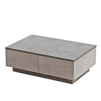 Giga Meubel - Salontafel Zilver|Antraciet Hout - 90x60x31,6cm - Laval Grijs