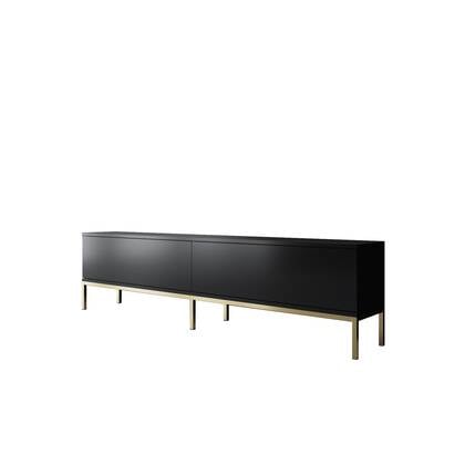 Giga Meubel - Tv-meubel Wit|Goud Hout - 180x30x47cm - Lord Zwart