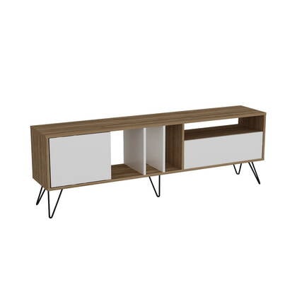 Giga Meubel - Tv-meubel Walnoot|Wit Hout - 180x36x58,7cm - Mistico