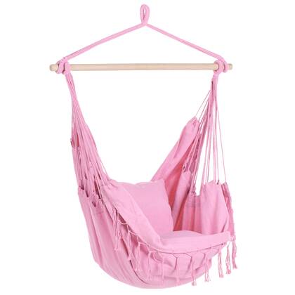Beliani - BONEA - Hangstoel - Roze - Katoen