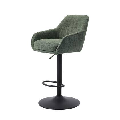 Nordic Home - Ellis verstelbare barstoel stof - Groen