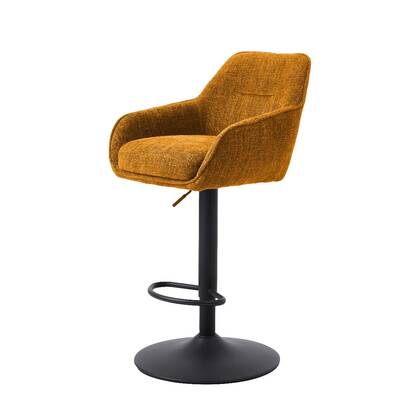 Nordic Home - Ellis verstelbare barstoel stof - roest Bruin