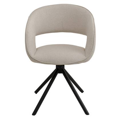 Kare Design Gina draaistoel met armleuningen - zwart Beige