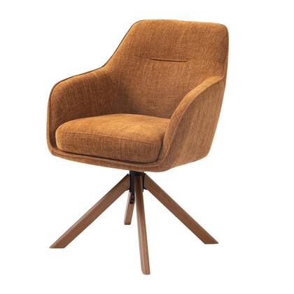 Nordic Home - Ellis armstoel stof - roest Bruin