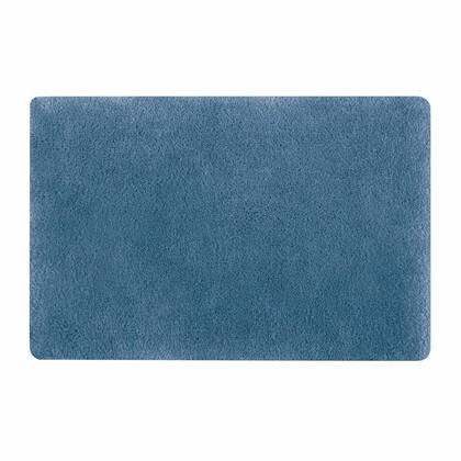 Spirella badkamer vloerkleed|tapijt - hoogpolig - - 50 x 80 cm Blauw