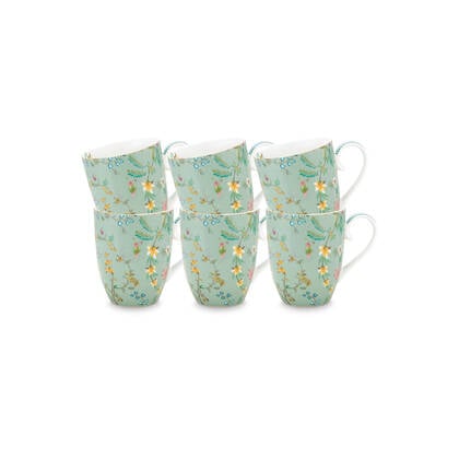 Pip Studio Jolie Mokken - Servies set van 6 - 350ml Wit