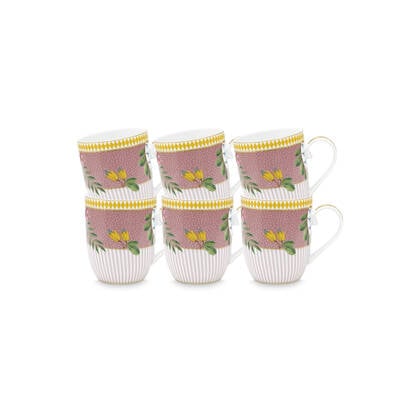 Pip Studio La Majorelle Mokken - Servies set van 6 - 145ml Roze