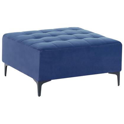 Beliani - ABERDEEN - Ottomaan - Blauw - Fluweel