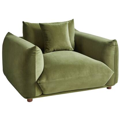 Beliani - LUVOS - Fauteuil - Groen - Fluweel
