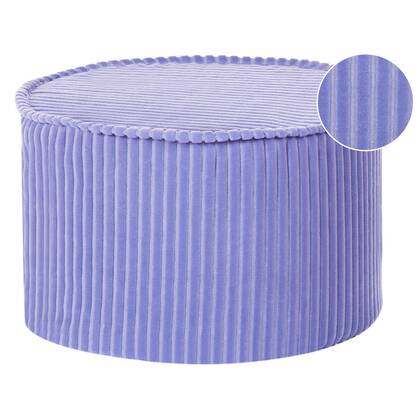 Beliani - ZIKRIA - Poef - Lichtviolet - Fluweel Paars