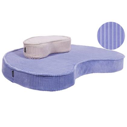 Beliani - NILI - Vloerkussen - Lichtviolet - Fluweel Paars