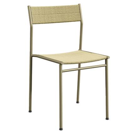 Northern Vev stoel grijs beige|naturel koord Bruin