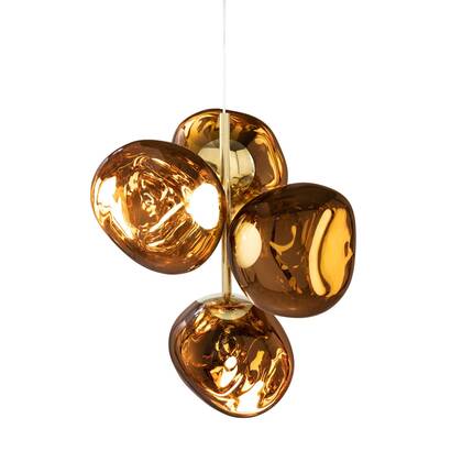 Tom Dixon Melt Chandelier Mini hanglamp LED Goud