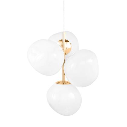 Tom Dixon Melt Chandelier Mini hanglamp LED opaal|goud Multicolor