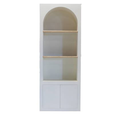 DÉJA Living - Vakkenkast Wit|Travertin - 80x40x210cm - 2 Deurs - Vivé