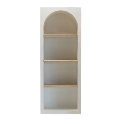 DÉJA Living - Vakkenkast Wit|Travertin - 80x40x210cm - Open - Vivé