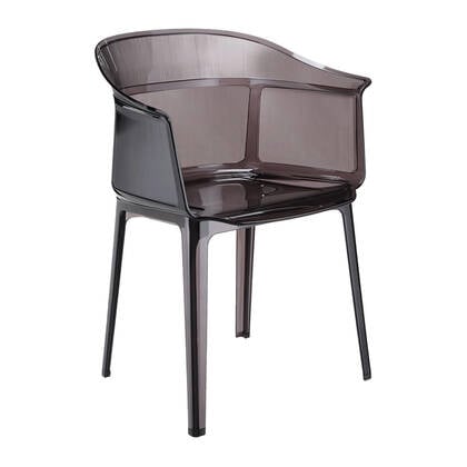 Kartell Papyrus Eetkamerstoel - Smoke Brown Bruin