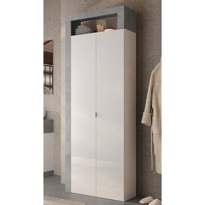 Benvenuto Design Hamburg HG Wit | Beton Badkamerkast 2-Deuren Grijs
