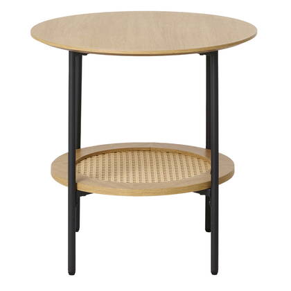 Giga Living - Nachtkastje Pensacola Naturel Ø50cm Bruin
