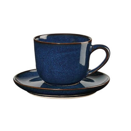 ASA Selection Espresso Kop en Schotel Saisons Midnight Blue 90 ml Blauw