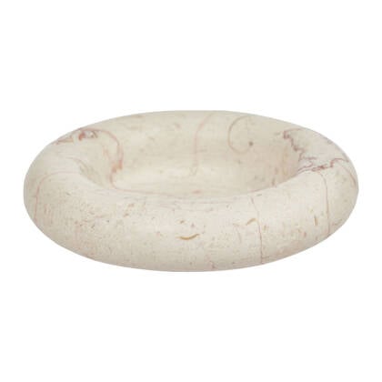 OYOY Living Savi Kandelaar Ø 15,5 cm - Marmer - Off White Wit