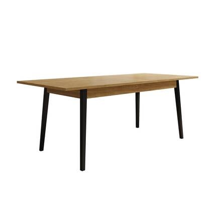 Meubella - Eetkamertafel Monor - Eiken - 200 cm - Uitschuifbaar Bruin