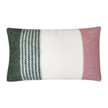 Malagoon Festivity Wool Sierkussen 60 x 35 cm - Dawn Pink Roze, Grijs, Wit