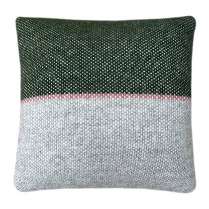 Malagoon Festivity Wool Sierkussen 45 x 45 cm - Dawn Green Groen, Grijs
