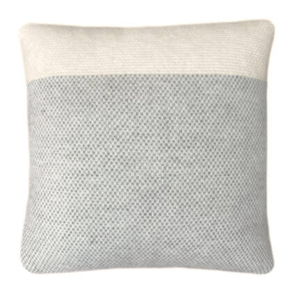 Malagoon Easy Nature Wool Sierkussen 50 x 50 cm - Grijs Grijs, Wit