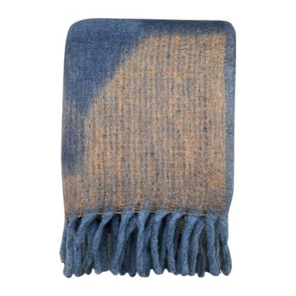 Malagoon Zapotec Plaid - Soft Blue Blauw, Oranje