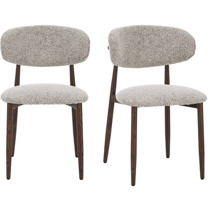 Celia Eetkamerstoelen Set van 2 - Bruin Walnoot Kleur