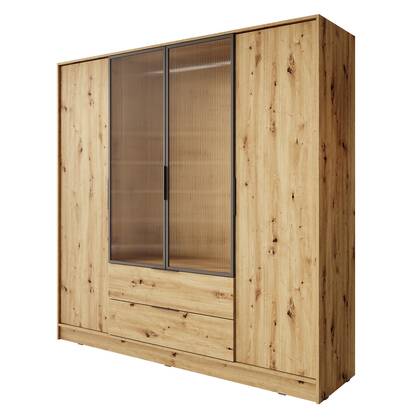 Meubella - Kledingkast Knox - Eiken - 206 cm Bruin