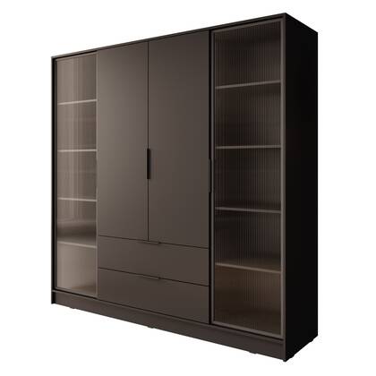 Meubella - Kledingkast Kaden - Zwart - 206 cm