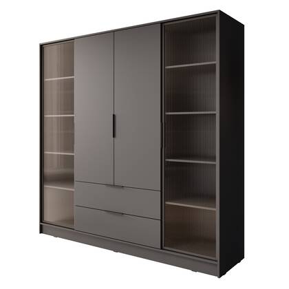 Meubella - Kledingkast Kaden - Grijs - 206 cm