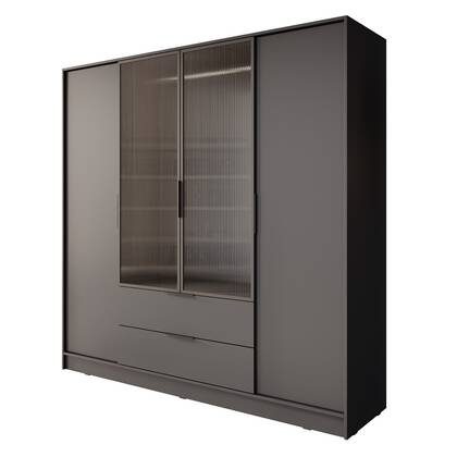 Meubella - Kledingkast Knox - Grijs - 206 cm