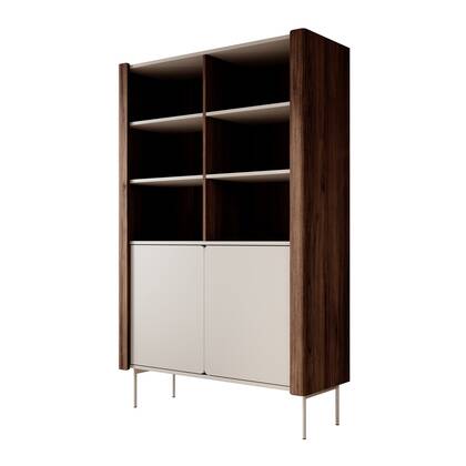 Meubella - Vitrinekast Lux - Beige - 105 cm