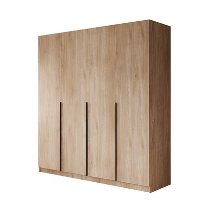 Meubella - Kledingkast Sabre - Eiken - 200 cm Bruin