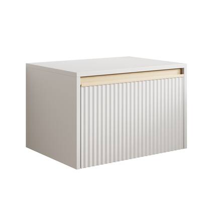 Meubella - Nachtkastje Remy - Wit - 54 cm