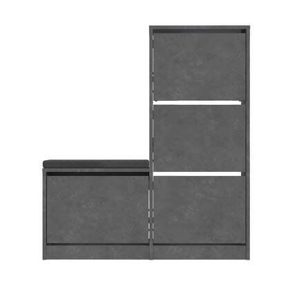Calicosy - Schoenenkast DUDE - B105 cm - Betongrijs
