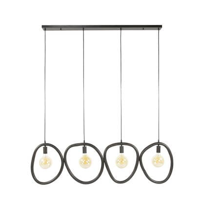 Giga Meubel - Hanglamp Zwart Metaal - 140x8x150cm - Pebble afbeelding