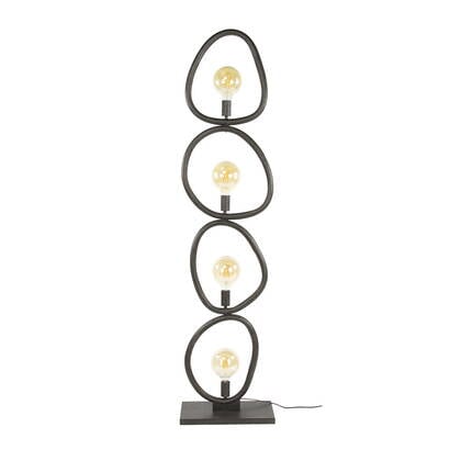 Giga Meubel - Vloerlamp Zwart Metaal - 40x20x165cm - Pebble afbeelding