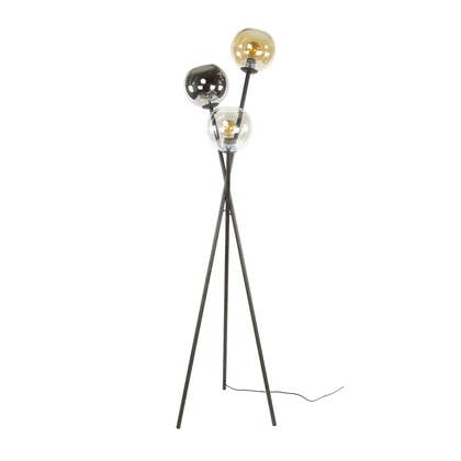 Giga Meubel - Vloerlamp Zwart Metaal|Glas - 45x45x174cm - Multi Globe afbeelding