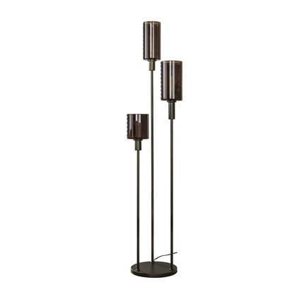 Giga Meubel - Vloerlamp Bruin Metaal|Glas - 33x33x165cm - Sepiora afbeelding